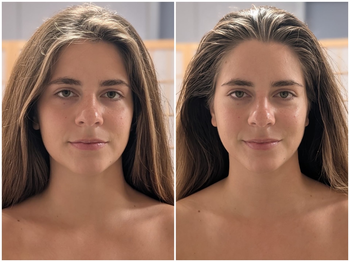 Before and after facial lymphatic drainage massage, Margot